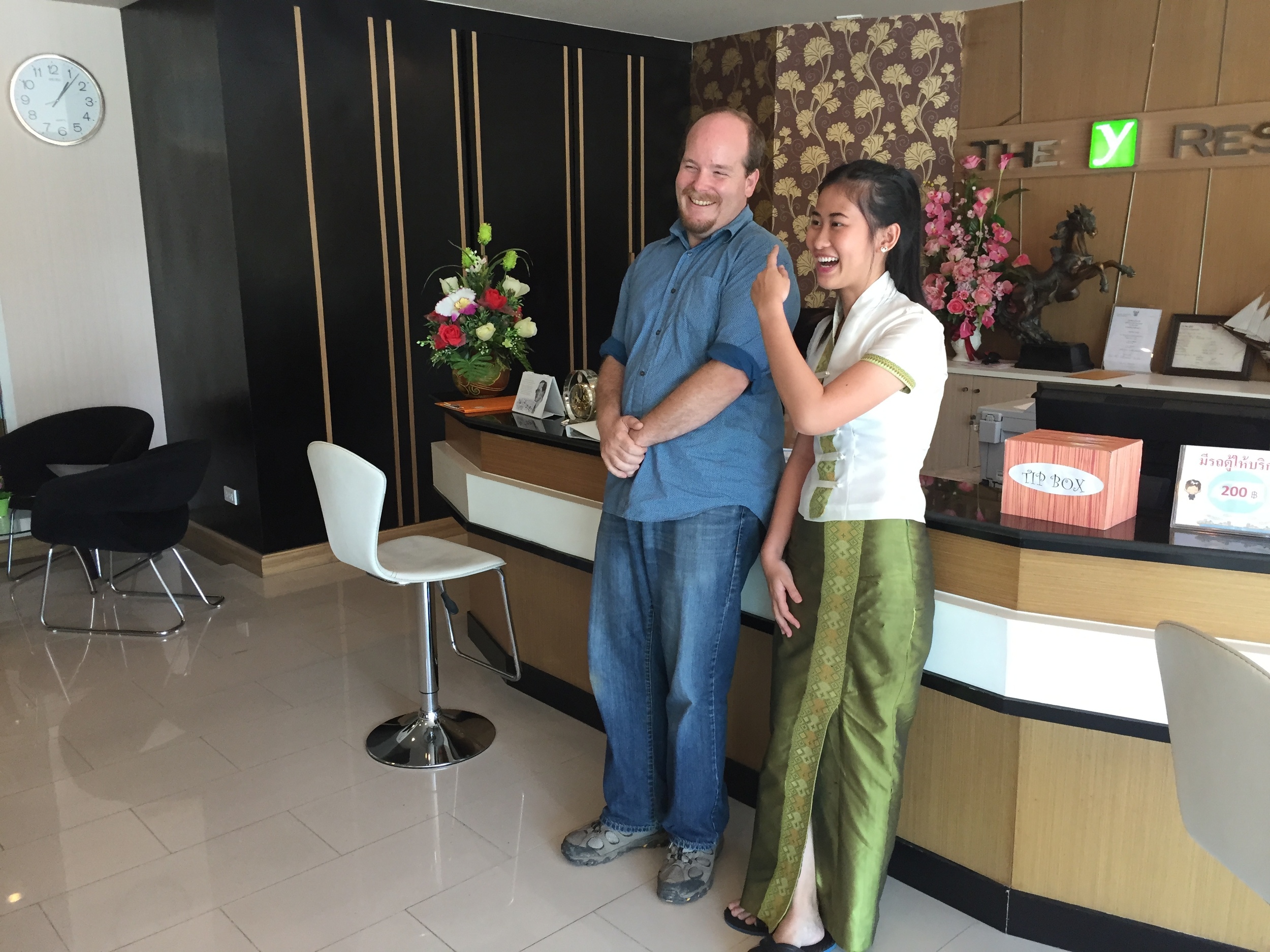 This young Thai woman was convinced she was getting her photo taken with Louis CK despite our numerous attempts to set her right. 