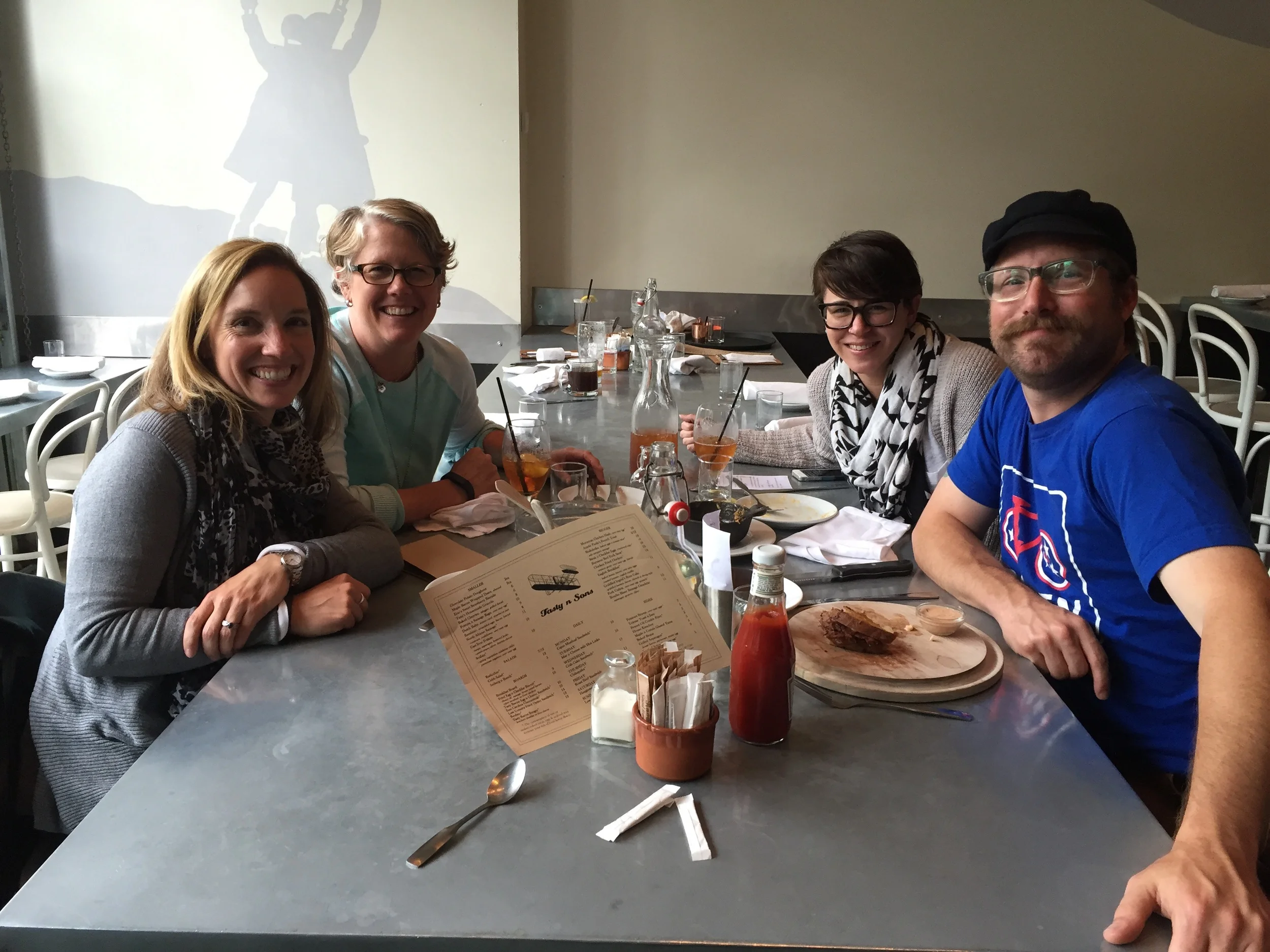 Having lunch in Portland and continuing the friendship.