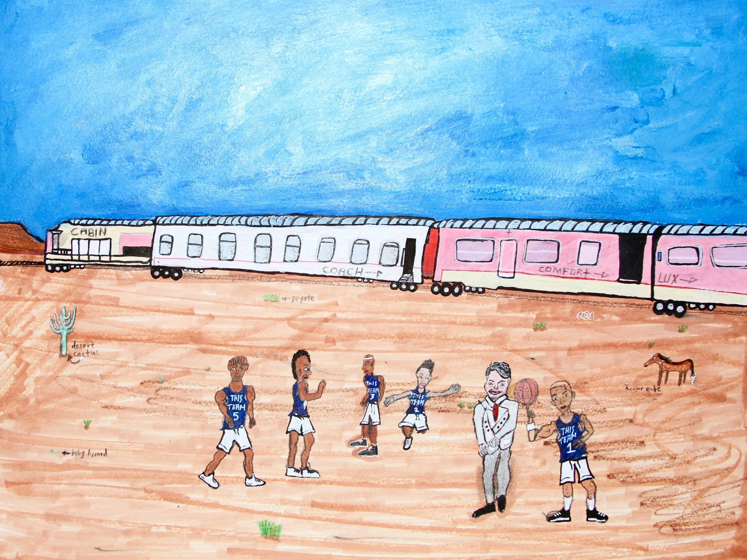 This Team (sold) 12 x 16 mixed media 2016