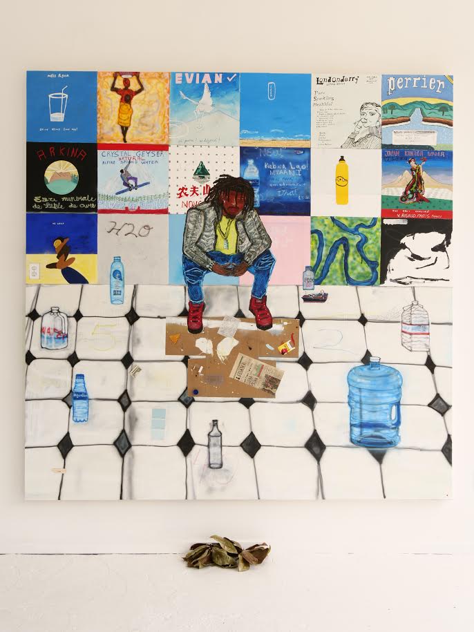More Water 8x8 feet acrylic, airbrush & mixed media on panel 2018