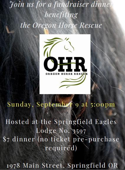 Fundraiser Dinner Sunday Sept. 9!