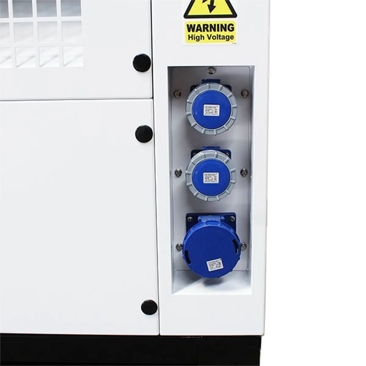 DHY22KSEM Hyundai 27.5kVA generator control panel view.