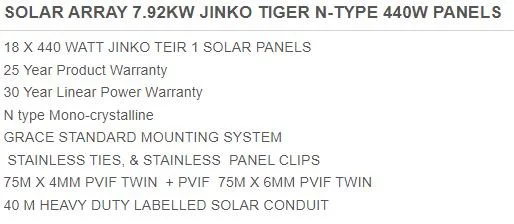 Jinko Solar Panel Array 7.92 kW