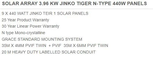 Jinko Solar Panel Array 3.06 kW