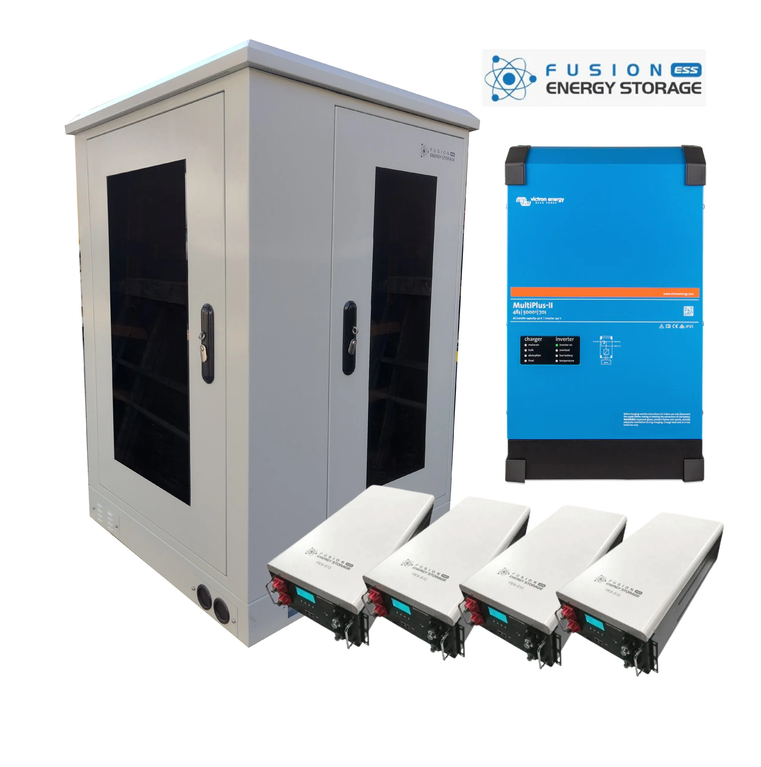 Fusion EnergyVault off-grid cabinet system.