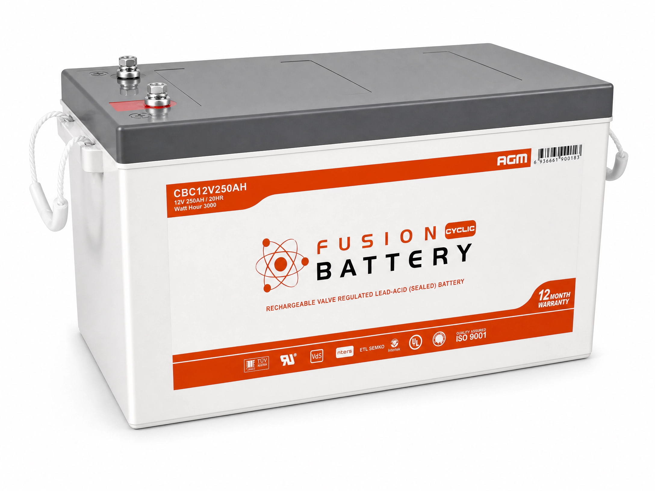Fusion AGM 12V 260Ah (Deep-Cycle Sealed Lead-Acid Battery)