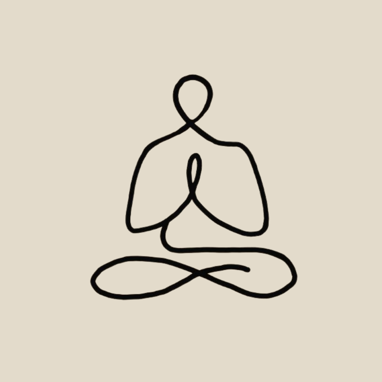 Illustrated image of a yoga student in lotus