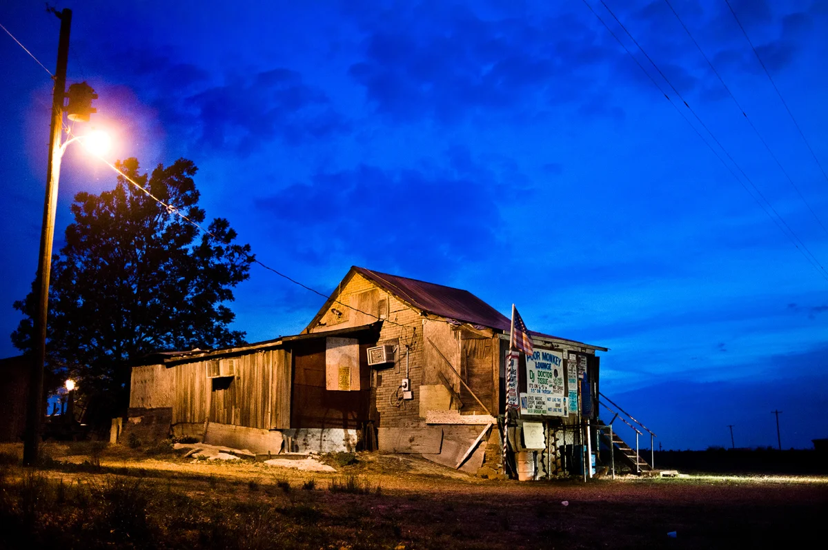 Po' Monkey's Lounge may sit between a gravel road and a cotton field, but every Thursday night it attracts visitors from all over the world. ( Photo by Will H. Jacks )
