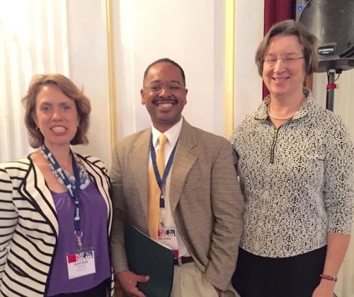 Dr. Rolando Herts (center) with National Heritage Areas program representatives Heather Scotten (left) and Martha Raymond at the National Trust for Historic Preservation’s PastForward Conference in Washington, D.C.