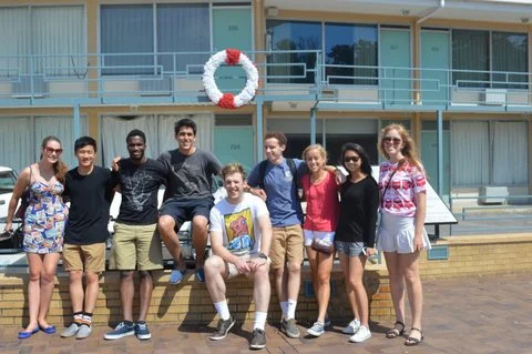 From left to right, the scholars (with their University and home Country or State) are: Tierney Maray (Duke, Australia), Andrew Tan-Delli Cicchi (Duke, New Zealand), Oluwasanmi (Sanmi) Oyenuga (Duke, Nigeria), Sebastian Baquerizo (Duke, Ecuador), Jacob Oliffe (UNC, Australia), Griffin Unger (UNC, US - Pennsylvania), Virginia Hamilton (UNC, US - Georgia), Jaclyn Lee (UNC, US - California), Charlotte McKay (UNC, New Zealand)