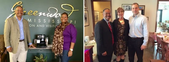 Dr. Rolando Herts (left to right), director of the Delta Center for Culture and Learning and the Mississippi Delta National Heritage Area, recently met with Cheryl Taylor, executive director, Museum of the Mississippi Delta; Tonja Ray Smith, executive director, Greenwood Convention & Visitors Bureau; and Luther Wade, president, Greenwood Rotary Club.