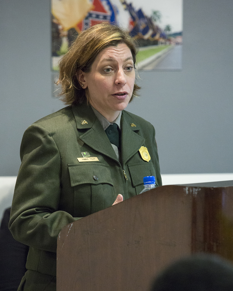  Maggie Tyler, Program Manager for National Heritage Areas with the National Park Service Southeast Region, speaks about the National Park Service Centennial’s emphasis on creating the next generation of park goers and engaging historically underrepr