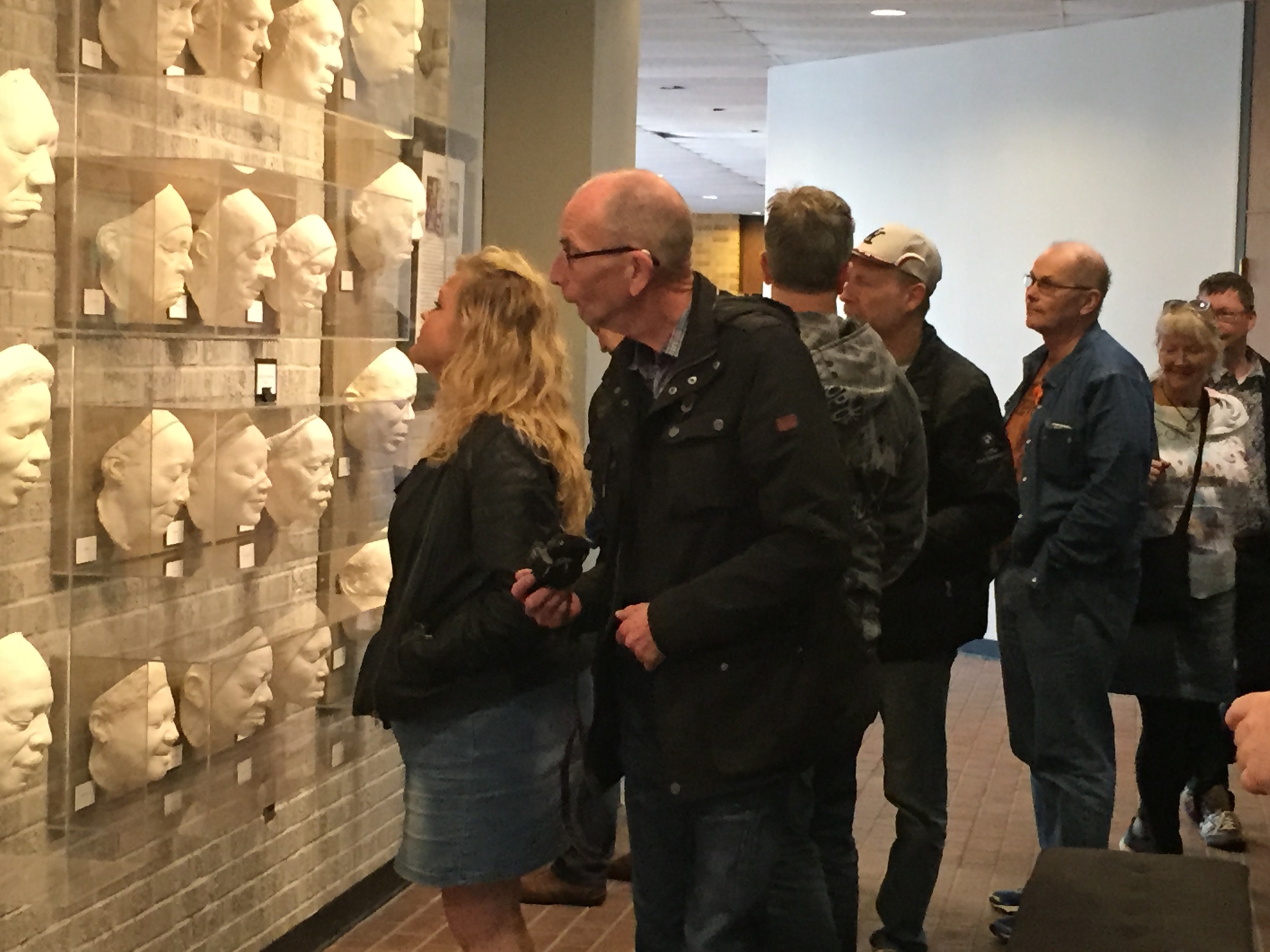  The Swedish tour group's trip began with a visit to the Delta Center for Culture and Learning where they viewed Sharon McConnell's lifecasts of Blues artists in the Center's gallery space. 