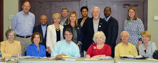 The Board of Commissioners and staff of Volunteer Mississippi met recently at Delta State University's Alumni House. Presentations were given by Dr. Rolando Herts of The Delta Center for Culture and Learning and Linda Stringfellow of the Center for Community and Economic Development.