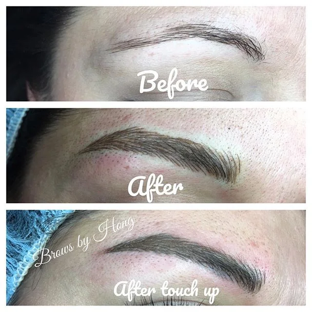 Love to see the complete look! Beautiful, full, and defined. 
#eyebrow #eyebrowembroidery #eyebrowtattoo #brows #microblading #eyebrows #semitattoo #tanaz_hair #eyebrowshaping #eyebrowtattoo