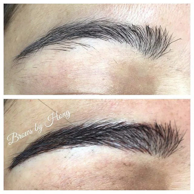 Ombr&eacute; eyebrows are great for a full makeup look 💖 #eyebrow #eyebrowtattoo #eyebrowembroidery #eyebrows #browshaping #browsculpt #microbladingeyebrows #microblading