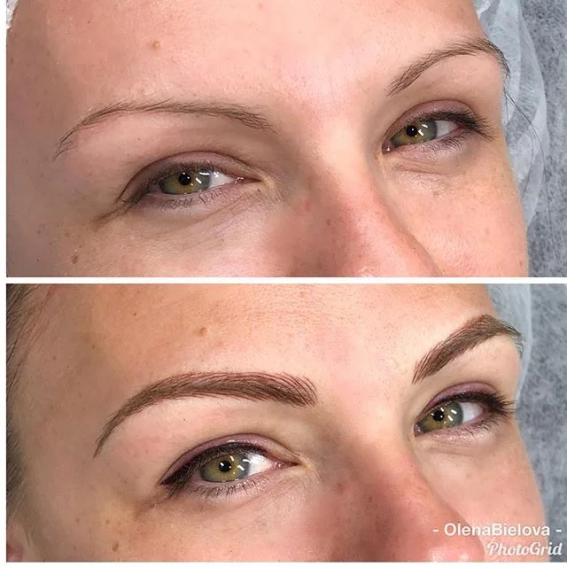 Her green eyes lit up when we added an eyeliner and fuller eyebrows frame it perfectly.  Microblading/shading technique + eyeliner 
Good for up to 2 years 
Touch up in 4-6 weeks required 
#microbladinggrandrapids #eyelinergrandrapids #grandrapidsmake