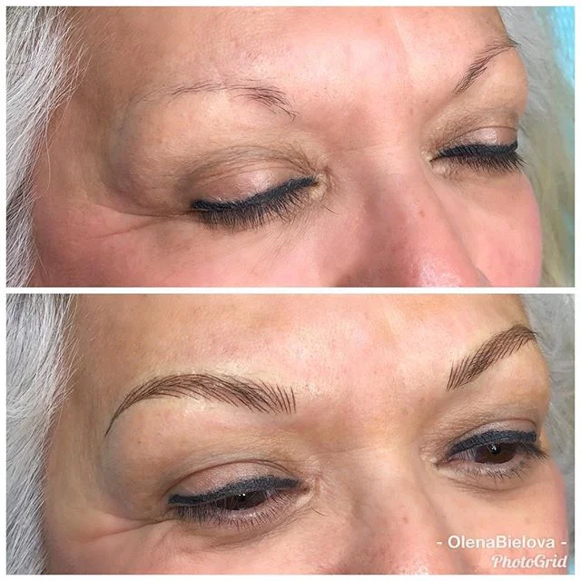 Microblading +manual shading transform her face! I enjoy what I do so much ❤️ #microblading #microbladinggrandrapids #microbladingla #lamicroblading #microshading #microbladingwestmichigan #grandrapidsmakeupartist #eyebrows #eyebrowstransformation