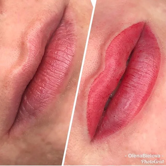 Semi-permanent magic lips shading❤️ I can enhance your lips shape in just one visit.  When healed color look lighter and  softer. .
.
Полуперманентный Magic shading для любой формы губ. 
Я могу улучшить вашу форму губ всего дишь за одну процедуру. Ко