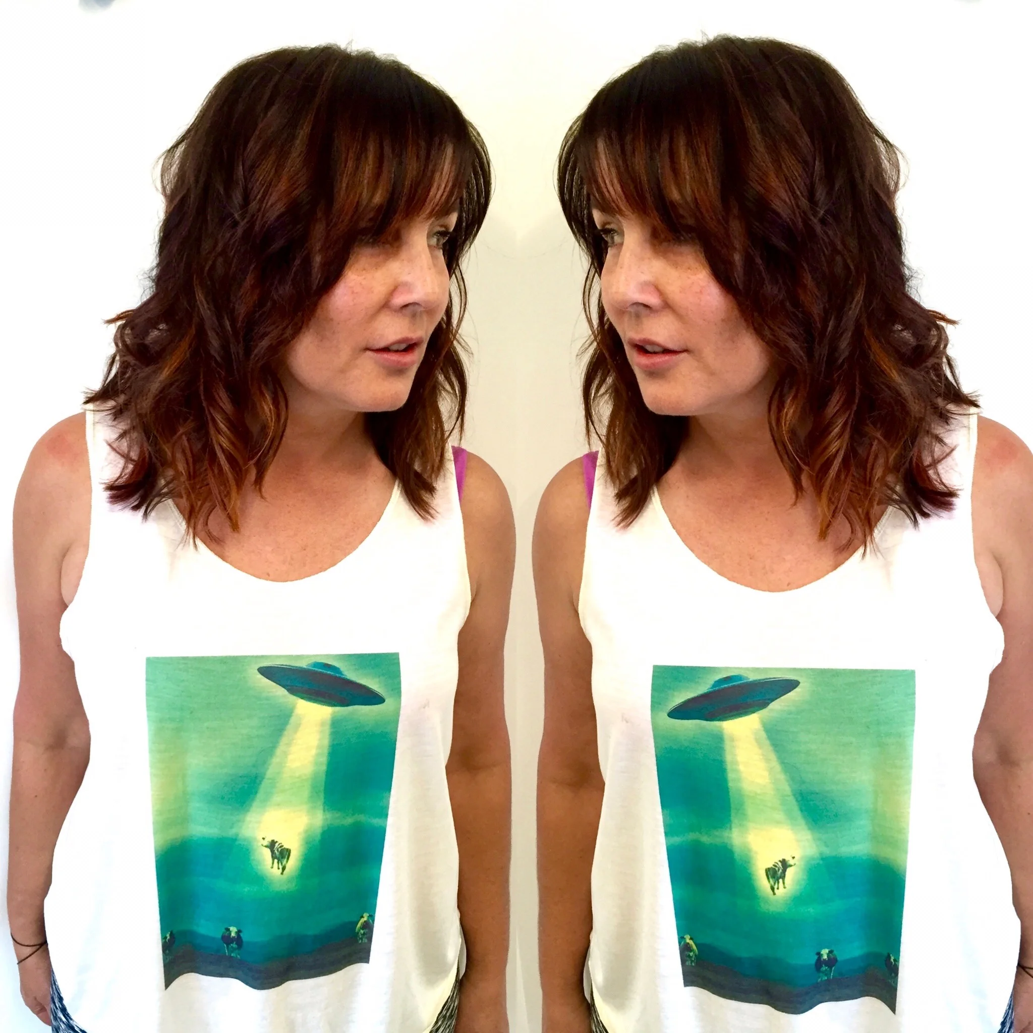 Sangria Balayage + Lob Cut Transformation