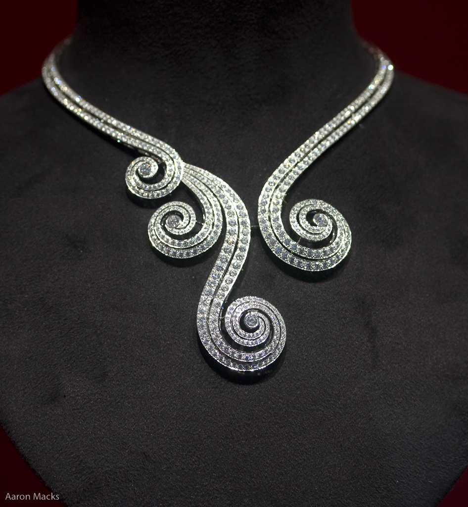 Spiral Diamond Necklace
