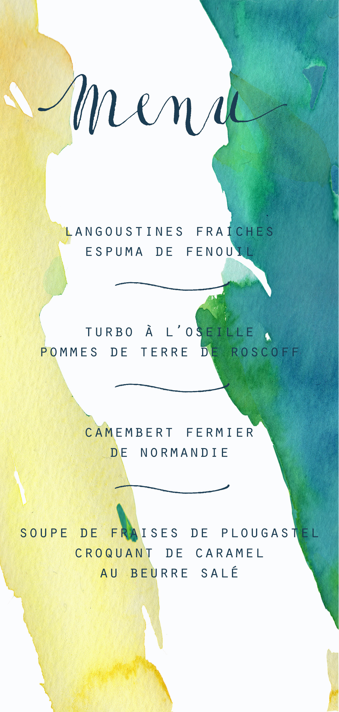 Menu collection Ploumanac'h