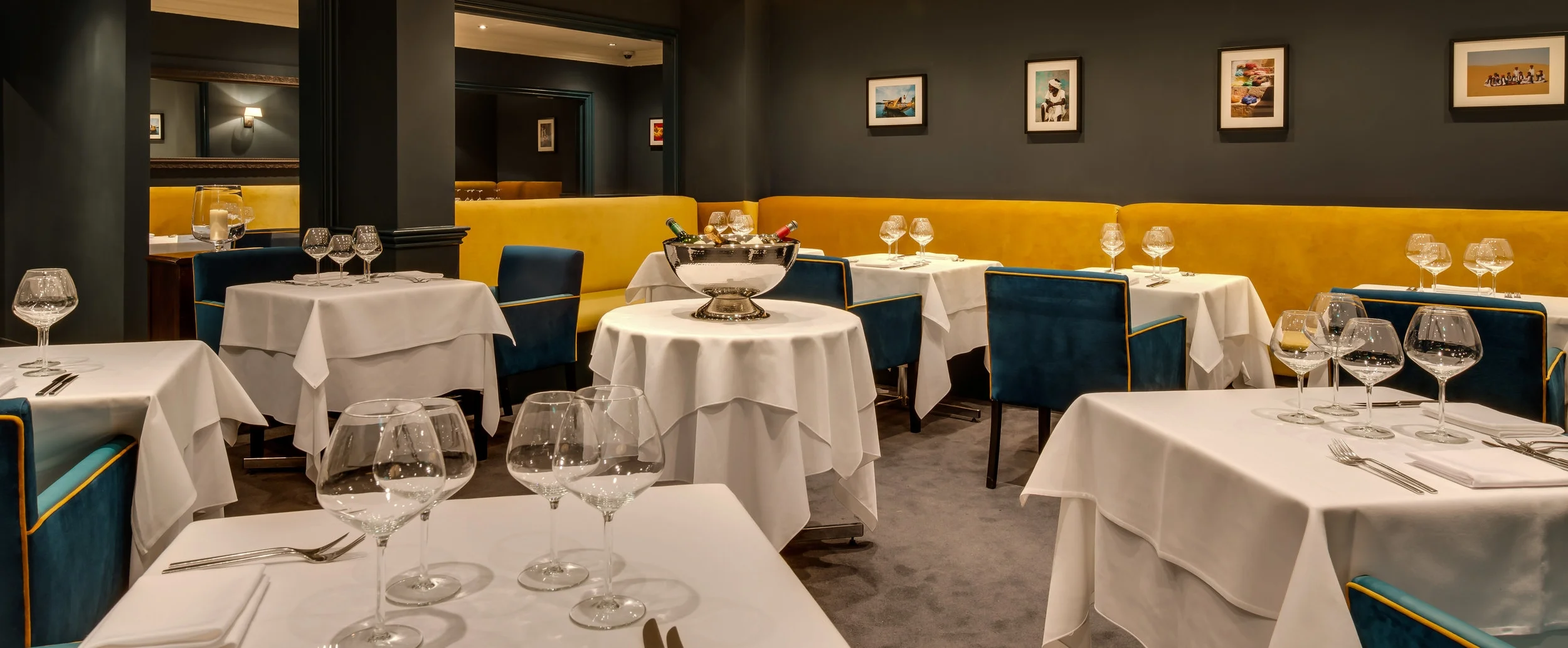 Restaurant dining room.