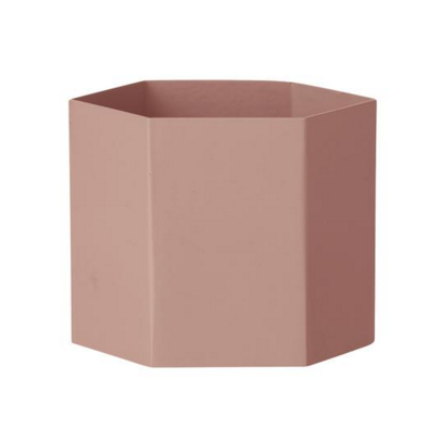 The Union Project, Hexagon Pot Extra Large, Rose, £42.00