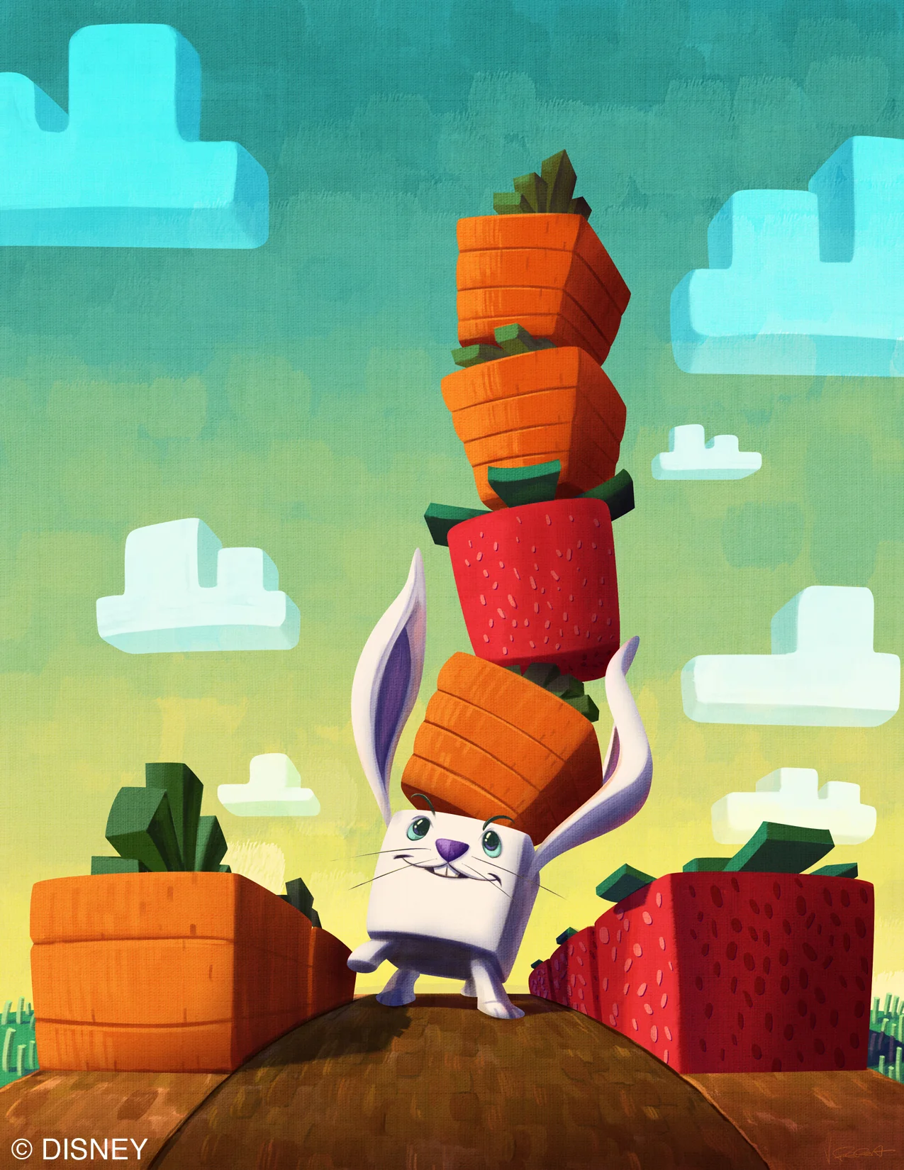 Early look and feel exploration for the cube aesthetic of the world.