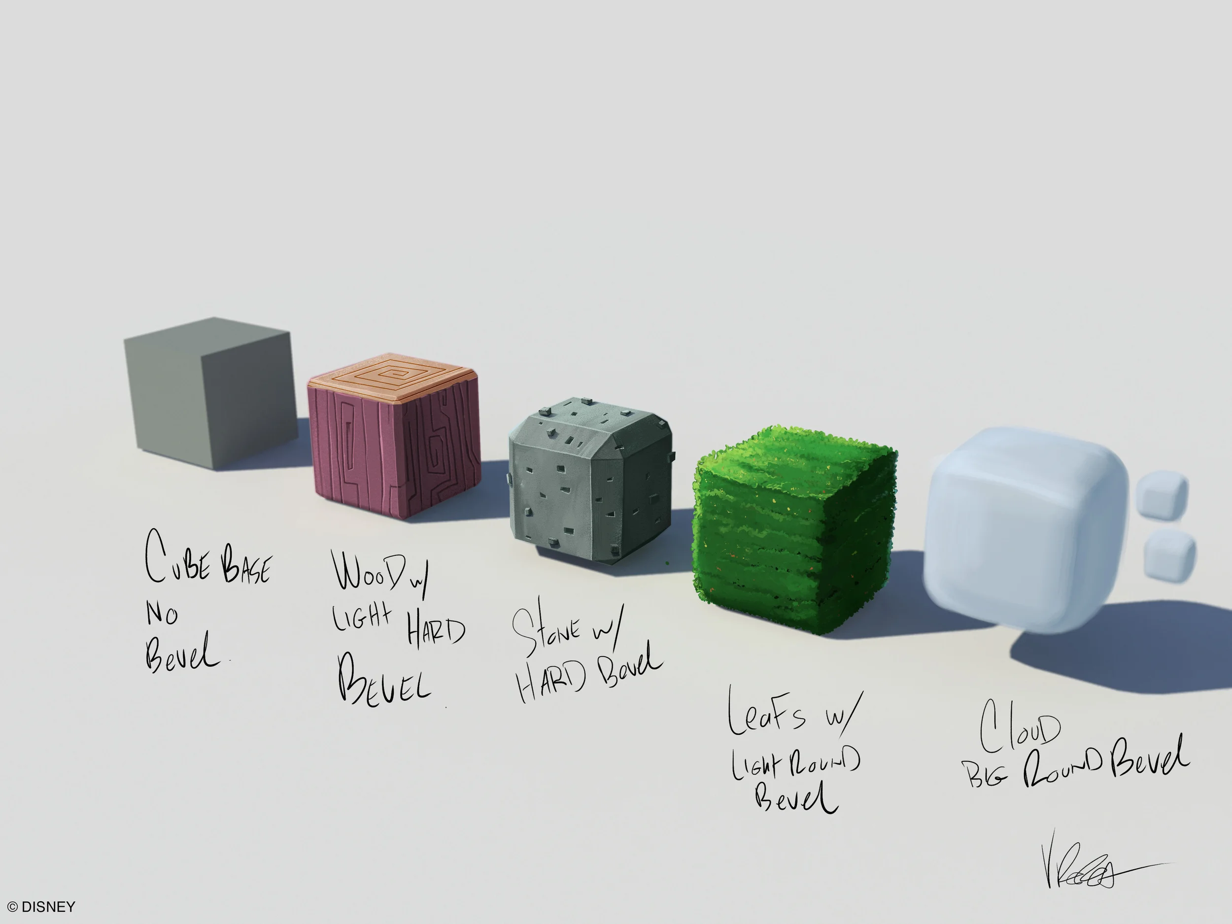 Cube texture and style explorations.