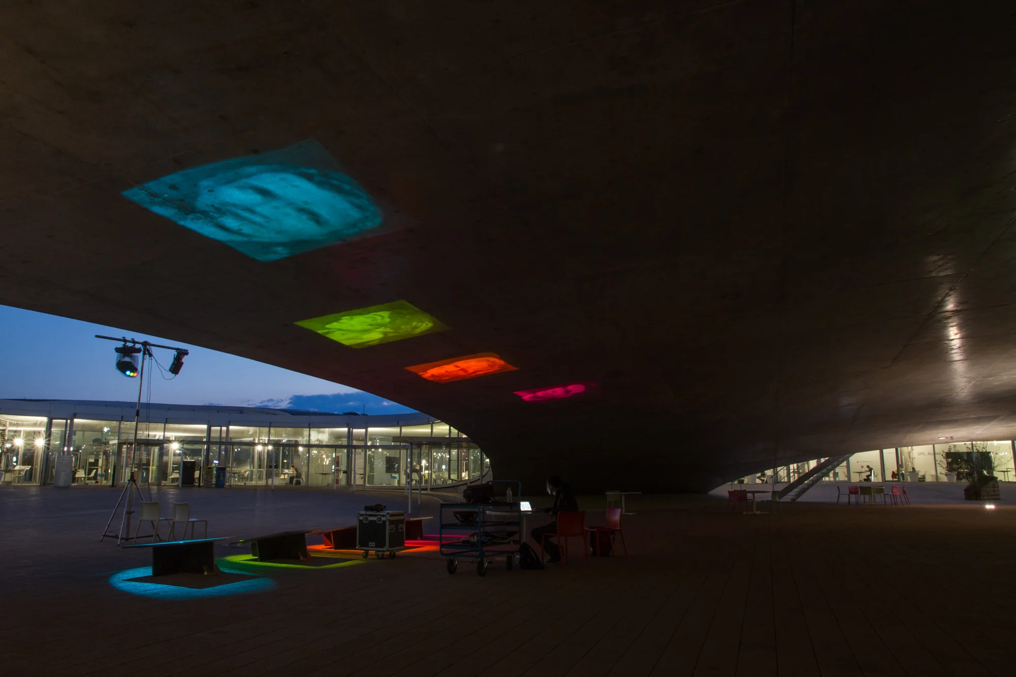 sol.id Light Show at the 2015 Museum Night of Lausanne at EPFL