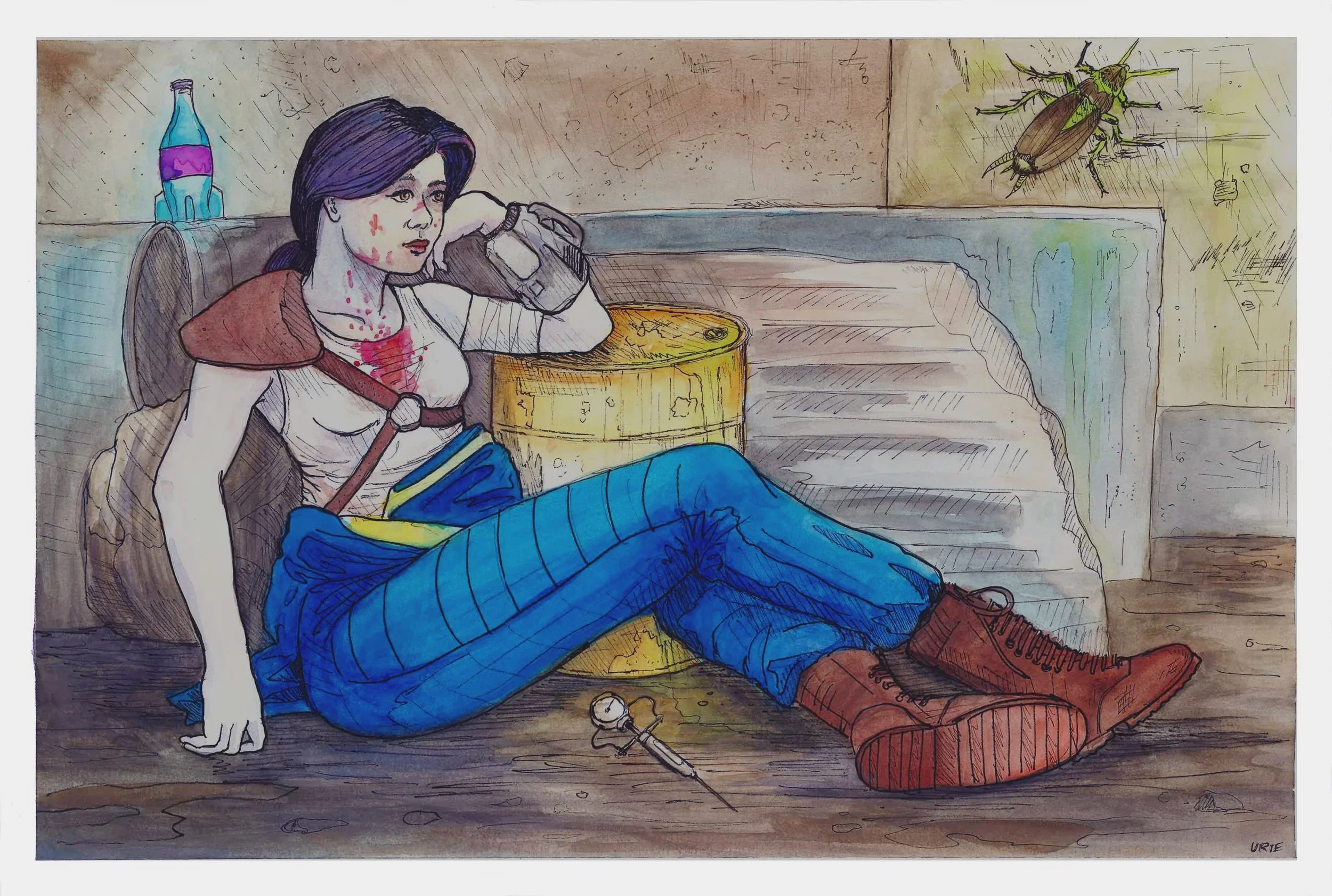 A Reclining Female Figure Amid Ruins 2296