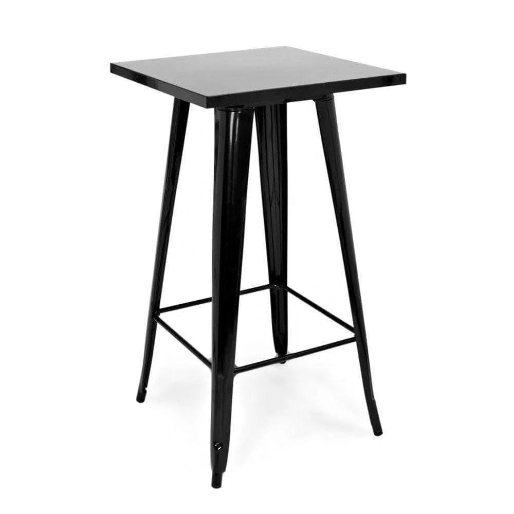 Black Tolix Bar High Table 60cm x 60cm x 101cm - $40 each or $30 with any cocktail package.