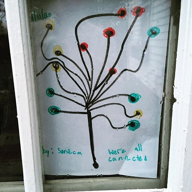 We&rsquo;re all connected.
.
.
(image by Seneca, hung on our front door, inspired by @mo.willems.studio)
.
love when my kid does something unexpected and lovely