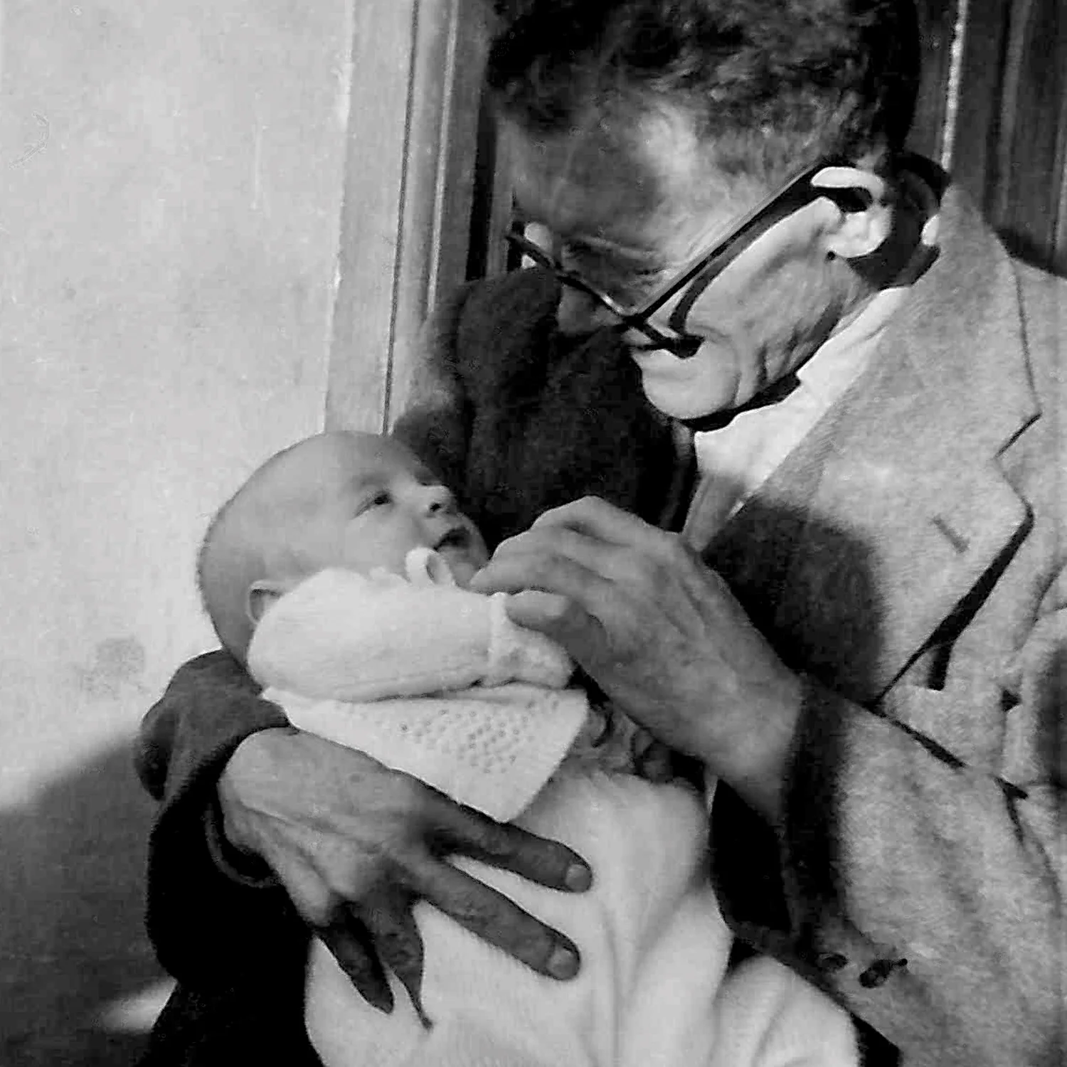 my grandfather and I sharing a joke