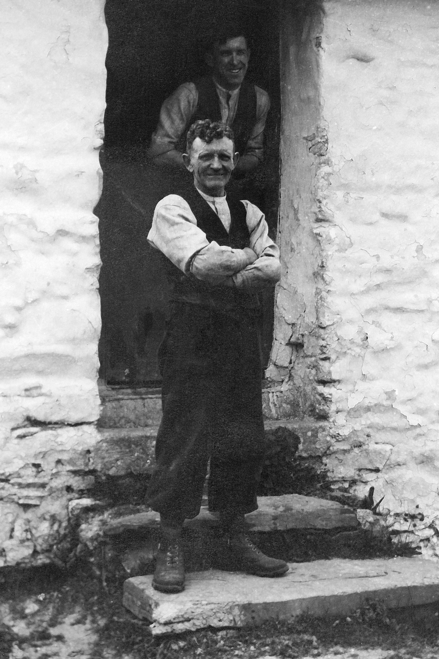 Henry & Howard in mill doorway