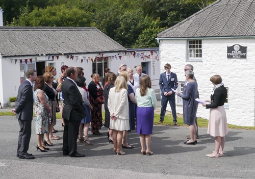 staff briefing before the event