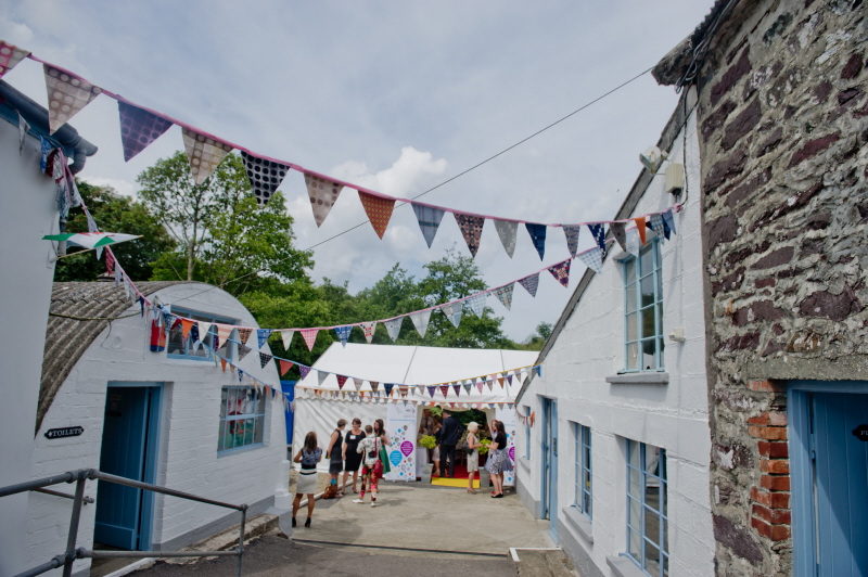 the mill painted and decorated for the day