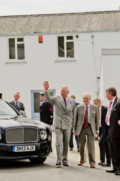 HRH Prince Charles greets crowd