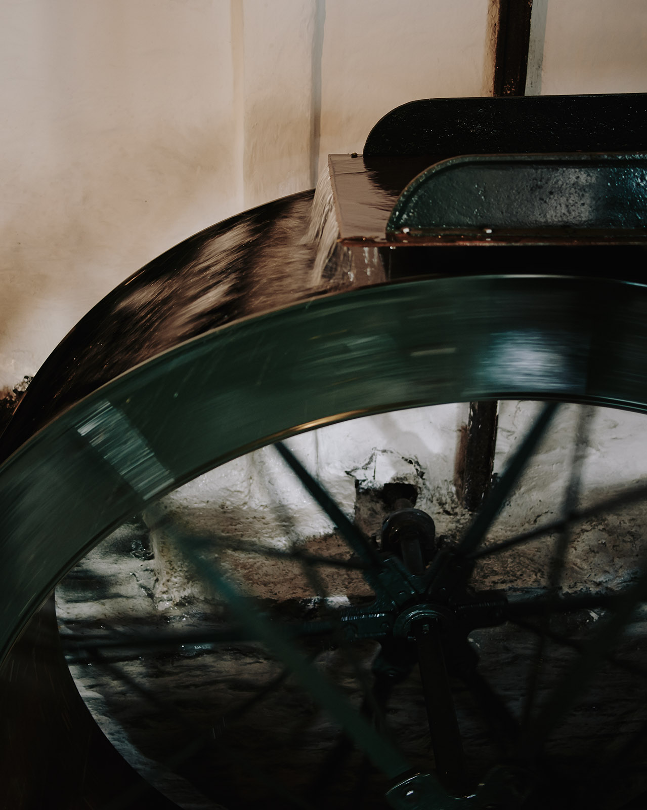 the restored water wheel