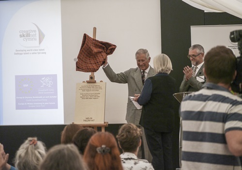 unveiling the plaque