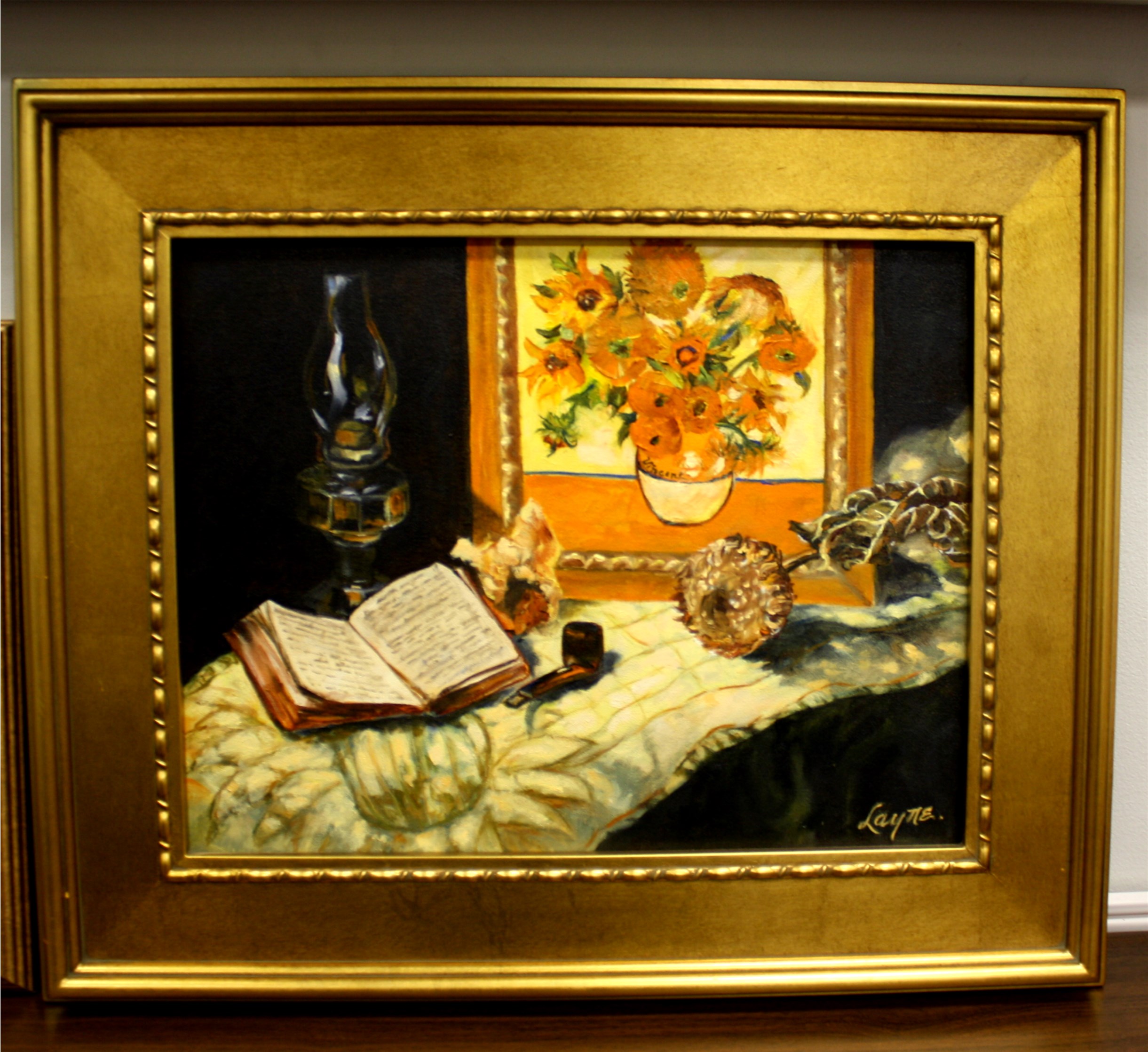 "For Vincent" by Layne Mills Oil on panel Reserve: $100