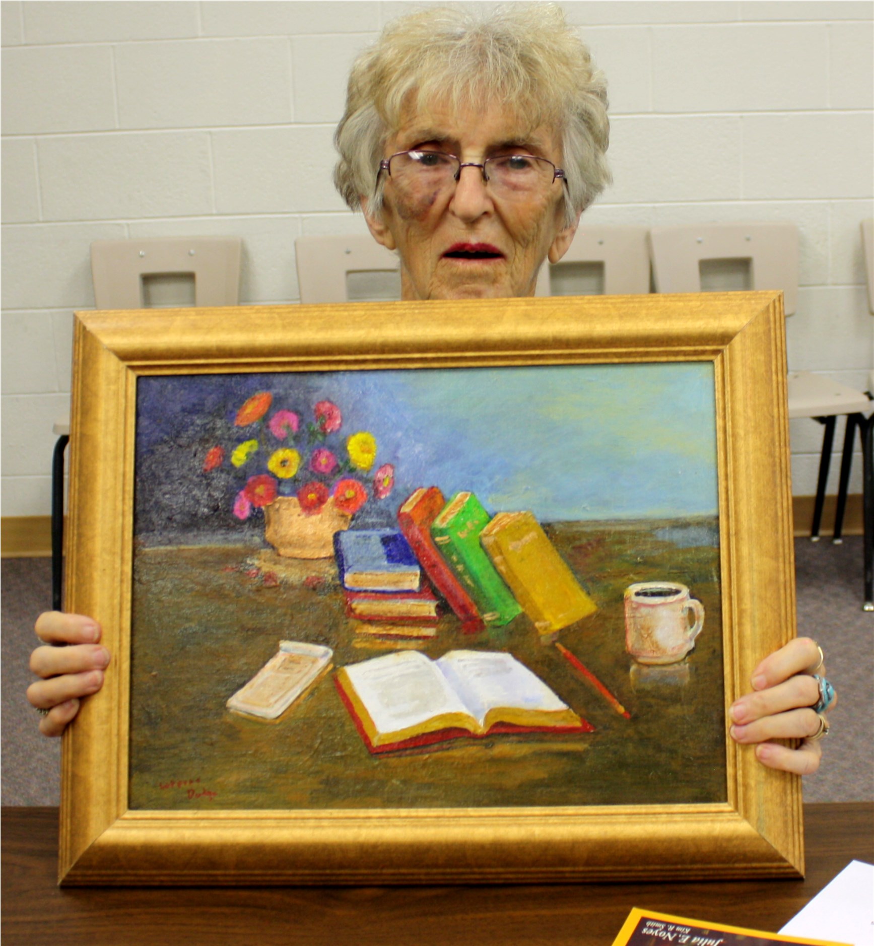 "Books" by LaVerne Dodge Acrylic Reserve: $30