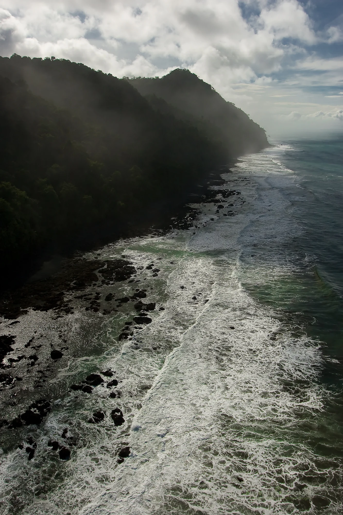 Punta Burica, shot from a helicopter