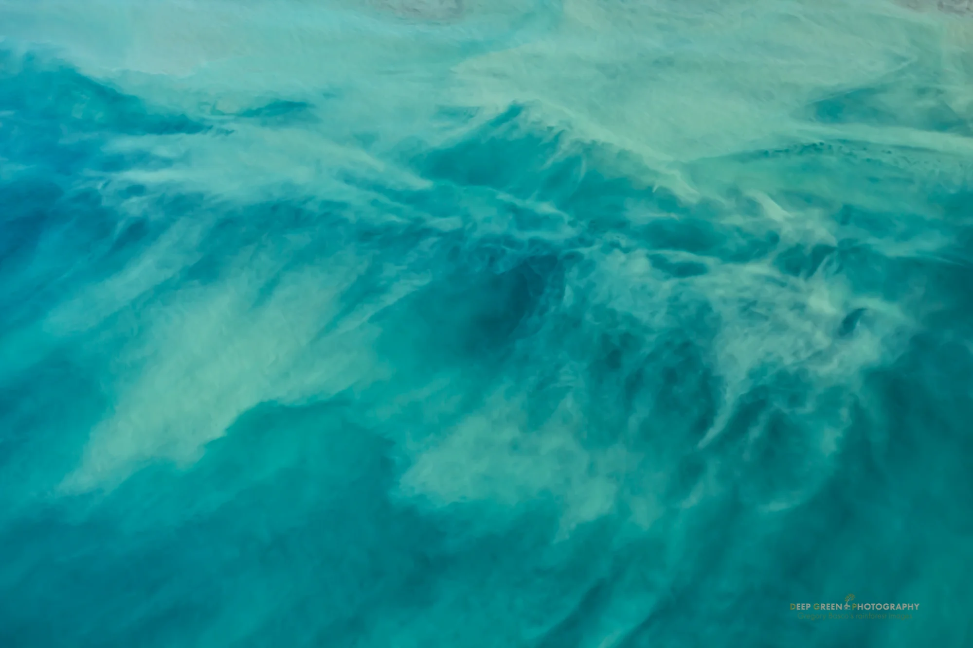 Aerial abstract of Costa Rica's Ballena National Marine Park