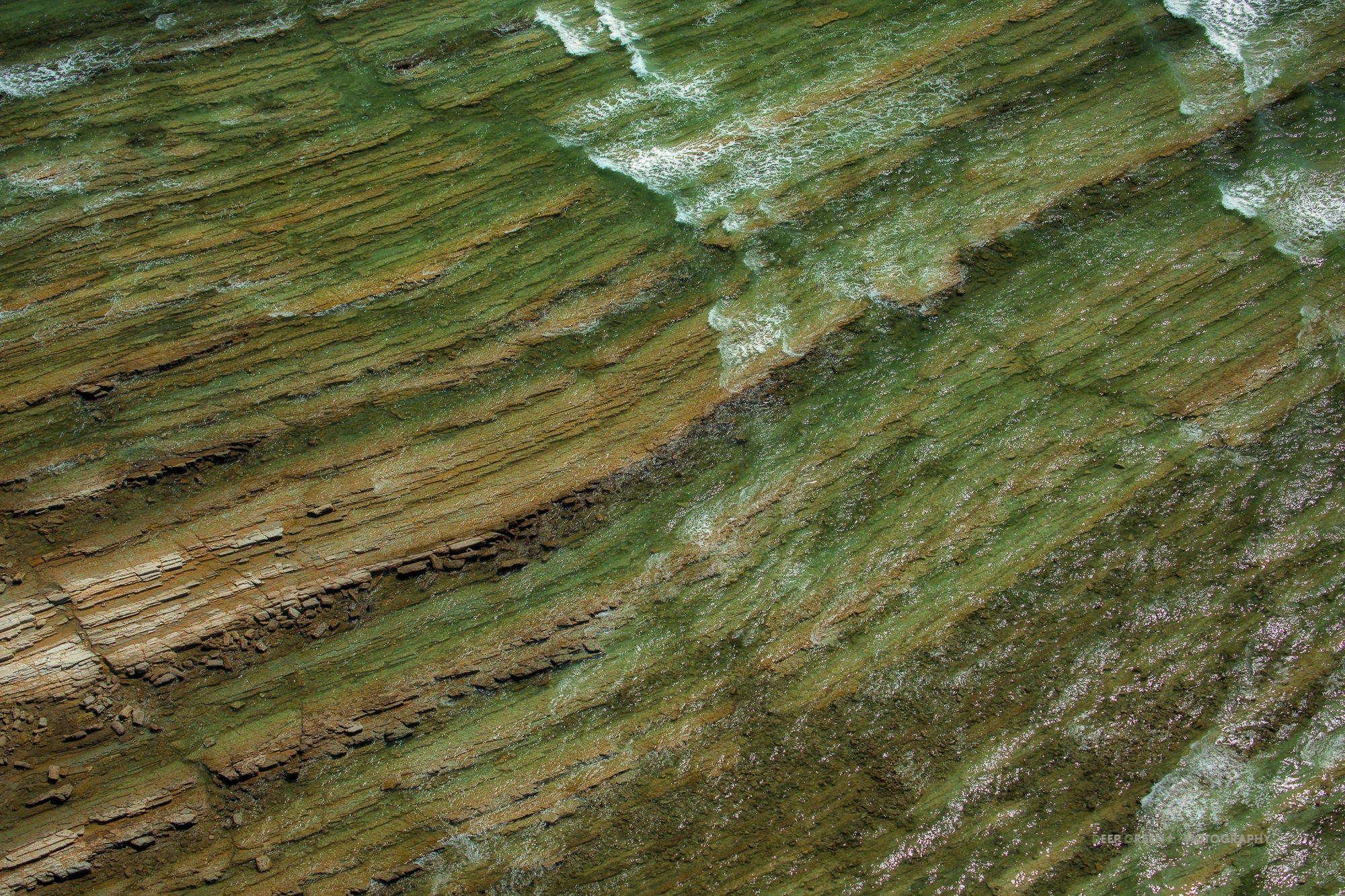 Aerial abstract of Costa Rica's Ballena National Marine Park