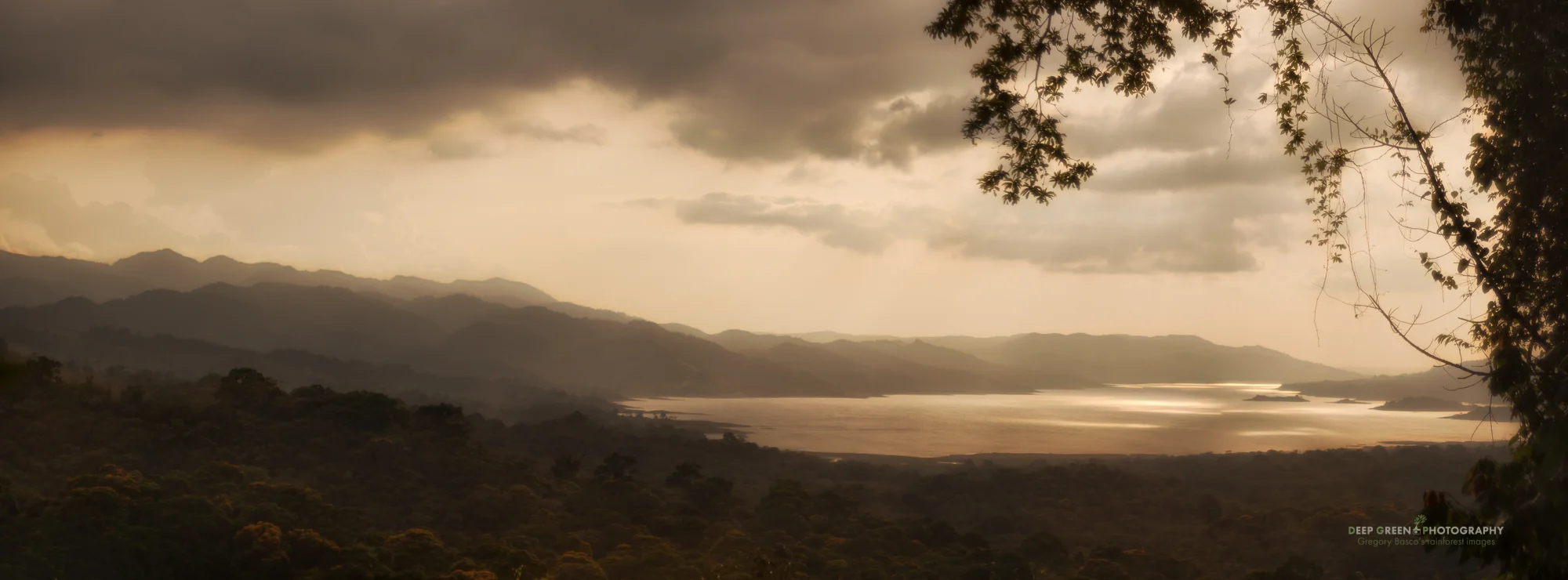 sunset over Lake Arenal
