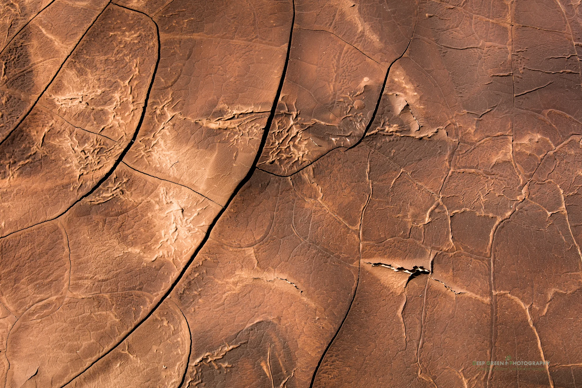 Cracked mud patterns in the Atacama Desert in Chile