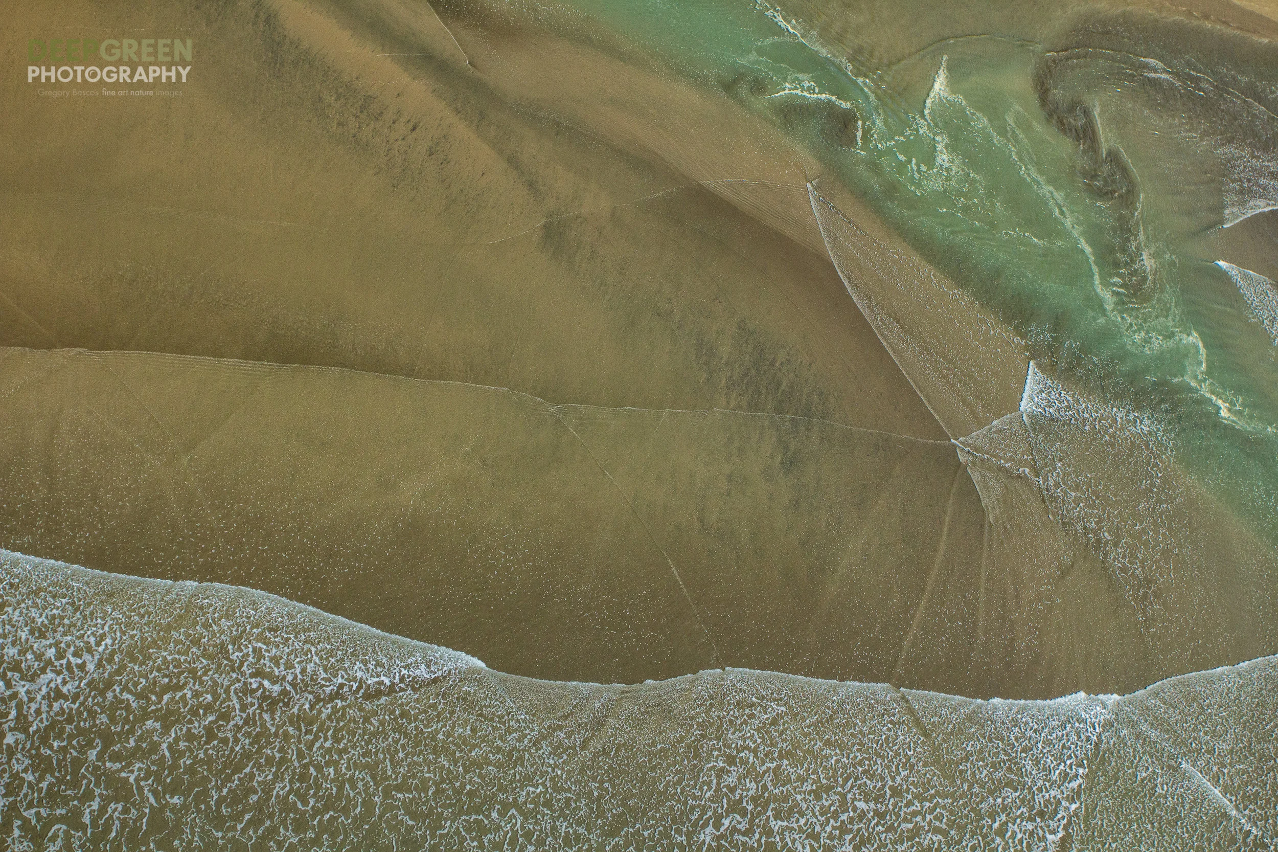 Aerial abstract of Costa Rica's Ballena National Marine Park