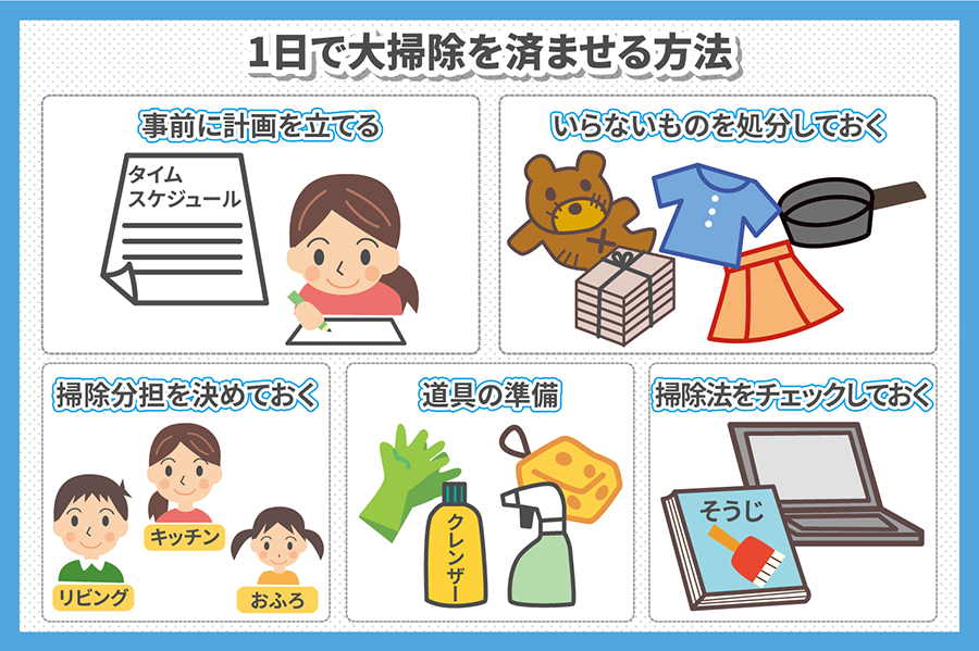 大掃除に適切な時期っていつ 大掃除を1日で終わらせるためには 空気の王様 レンタル クリーニング